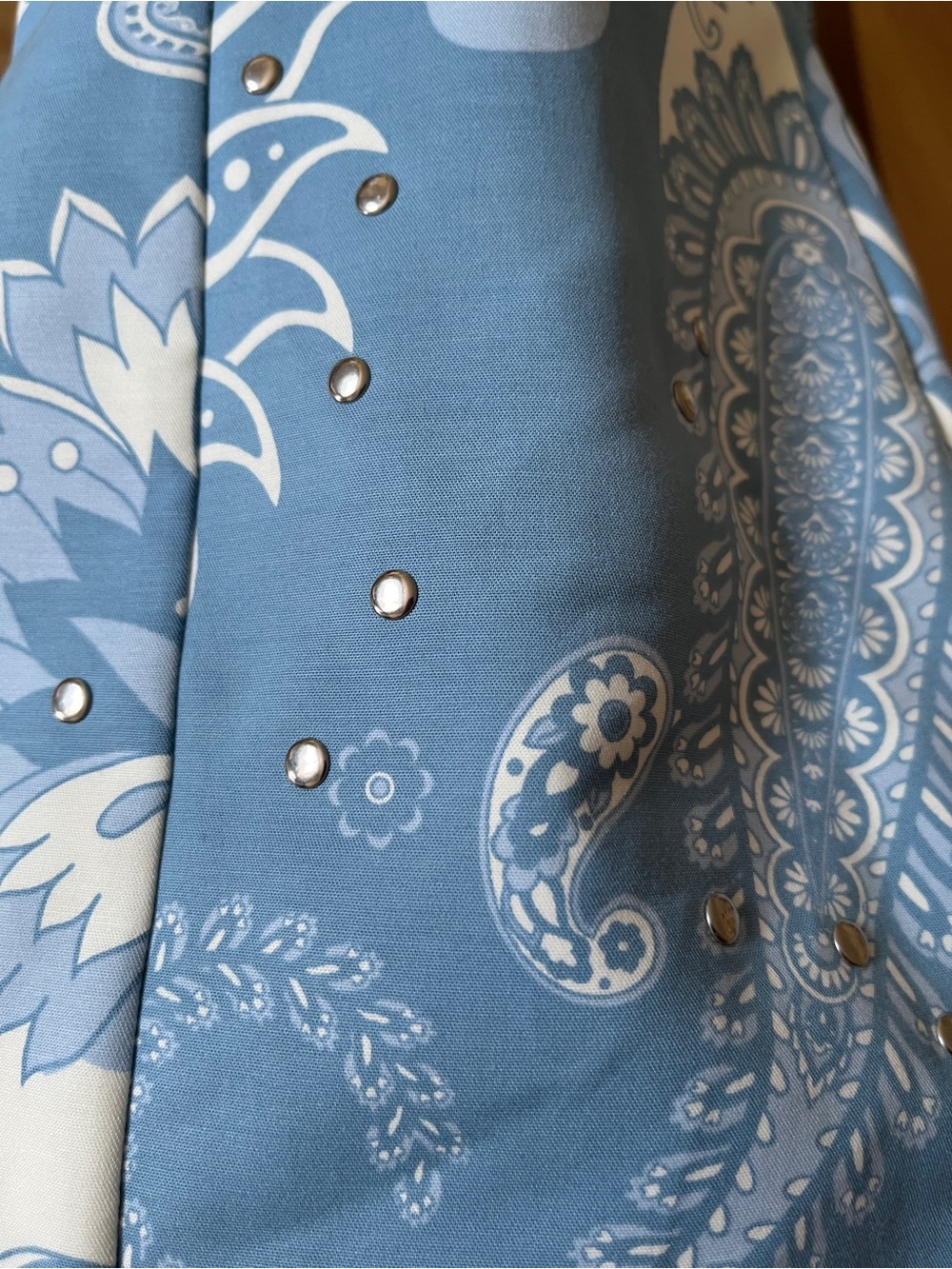 Camila Coelho silver stud blue paisley mini dress - Picture 5 of 6